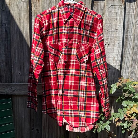 Vintage J C Penny Red Plaid Men's Shirt - Picture 1 of 5